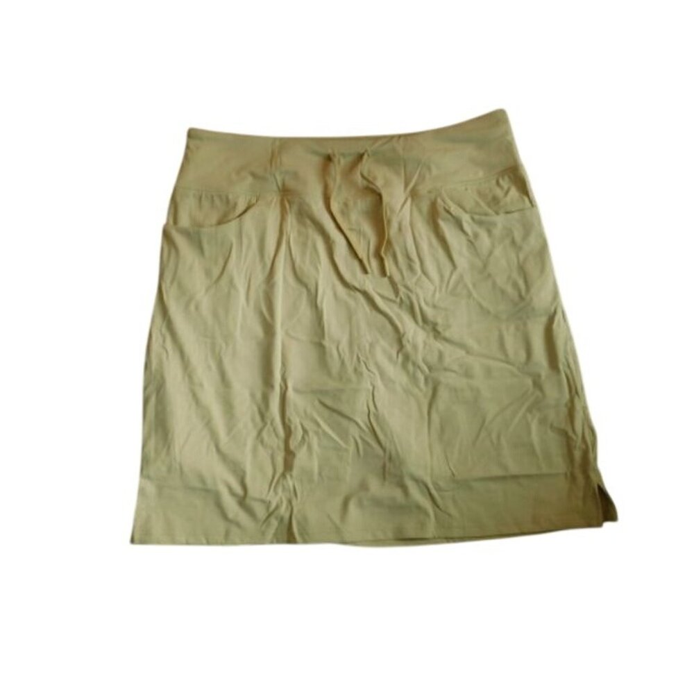 Satiny Size XL Tan STRETCH Activewear Golf Skort NWT